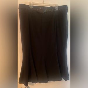 Plus Size Gold Flava Black Belted Skirt